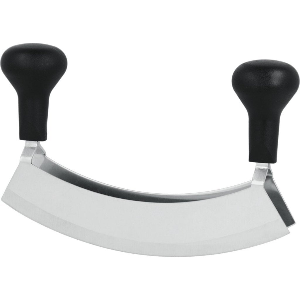 Couteau à découper Metaltex à double lames en acier inoxydable noir