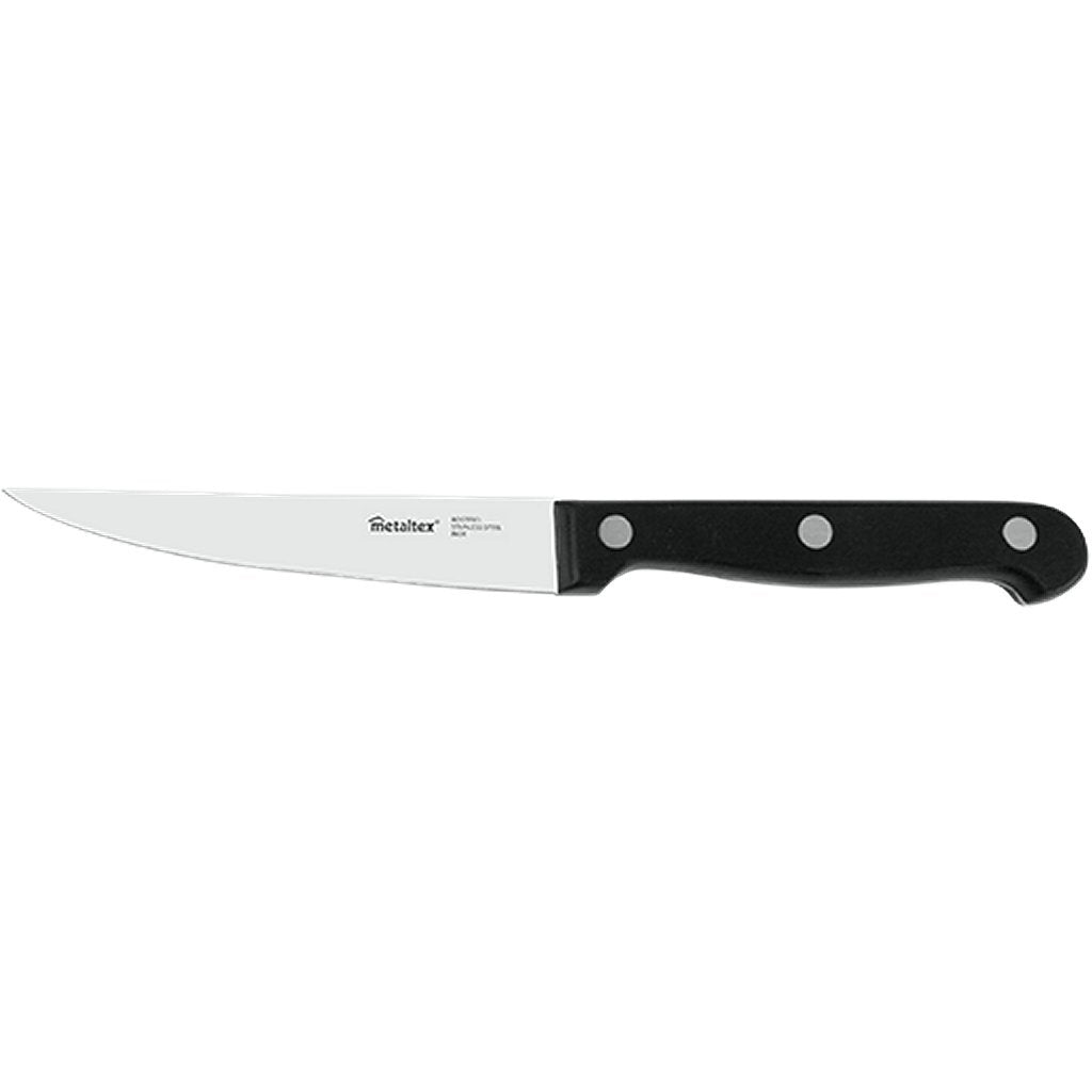 Metaltex couteau à steak professionnel 21 cm acier inoxydable noir