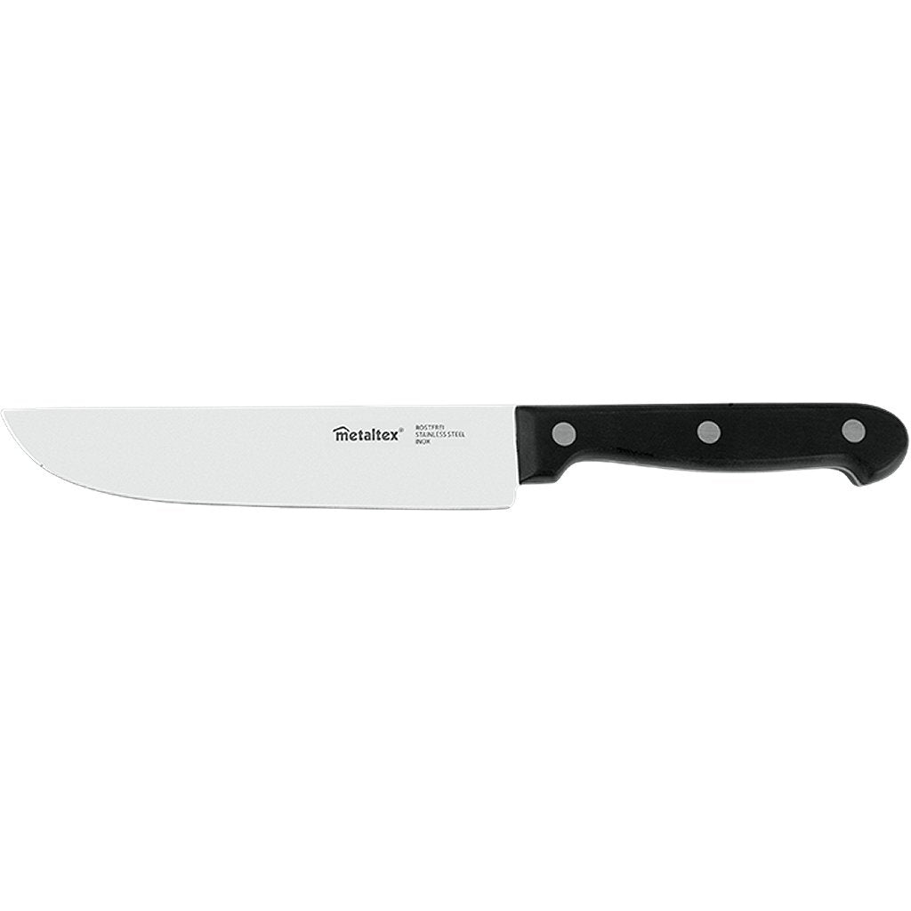 Metaltex couteau de chef professionnel 28 cm acier inoxydable noir