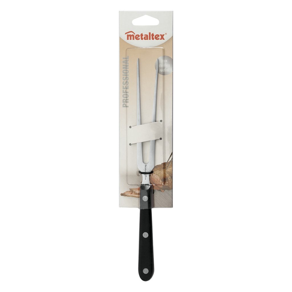 Metaltex fourchette professionnelle 28,5 cm acier inoxydable noir