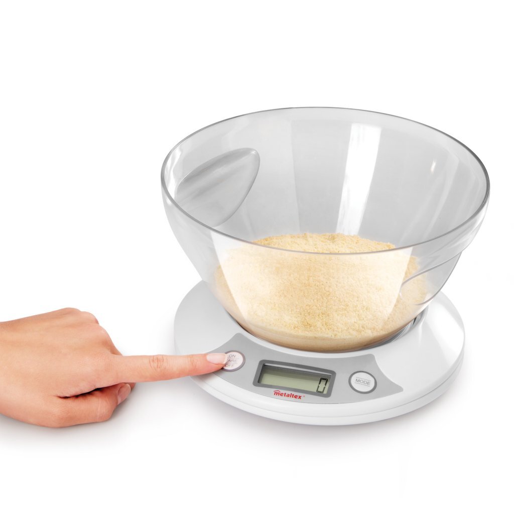 Aides de cuisine Metaltex Pesa Scale de cuisine numérique + bol 2,5 L blanc