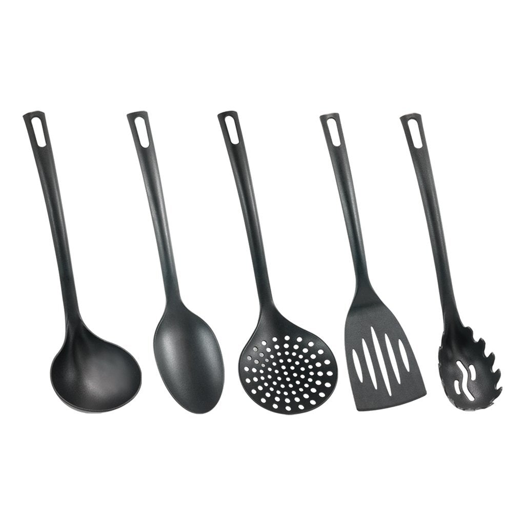 Metaltex ustensiles de cuisine en nylon noir 5 pièces