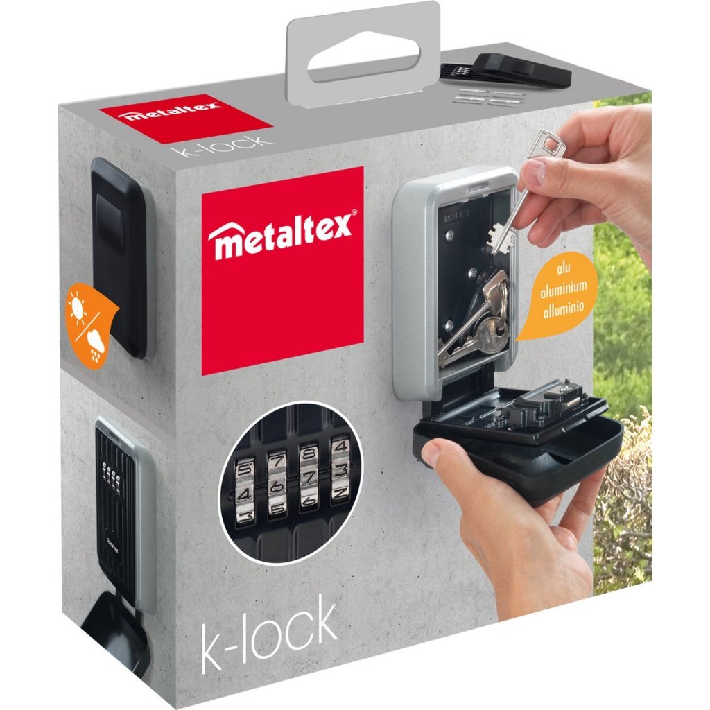 Boîte à clés Metaltex avec serrure à combinaison argent noir