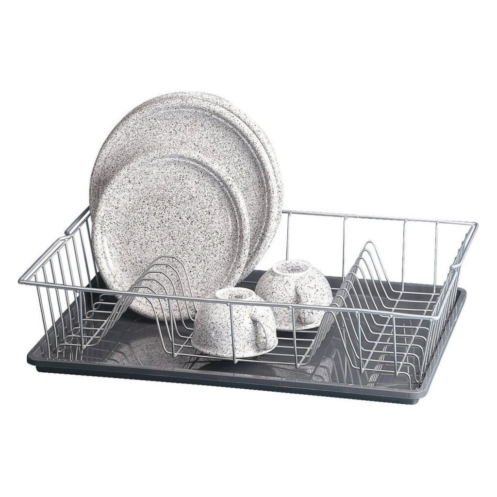 Metaltex égouttoir à vaisselle colonia 48x30 cm gris argenté