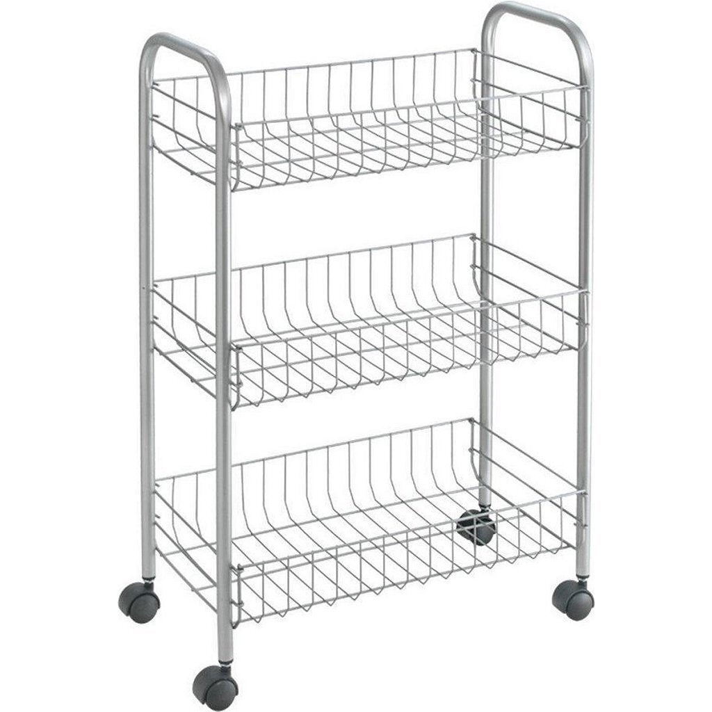 Metaltex tomado cuisine salle de bain chariot de rangement lugano 41x23x63 cm roues