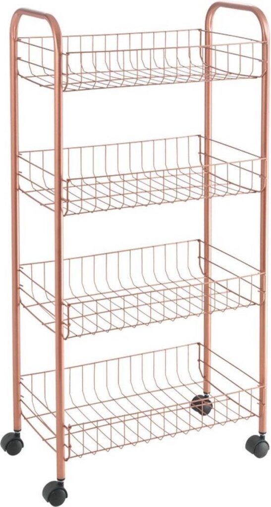 Metaltex Metaltex Armoire à roulettes Ascona 84x41cm Acier Cuivre