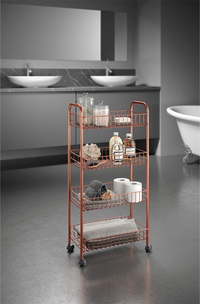 Metaltex Metaltex Armoire à roulettes Ascona 84x41cm Acier Cuivre