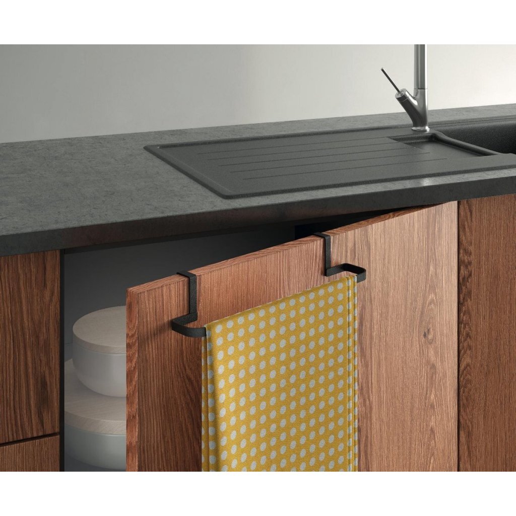 Metaltex galileo porte-serviettes 30x8x5 cm noir