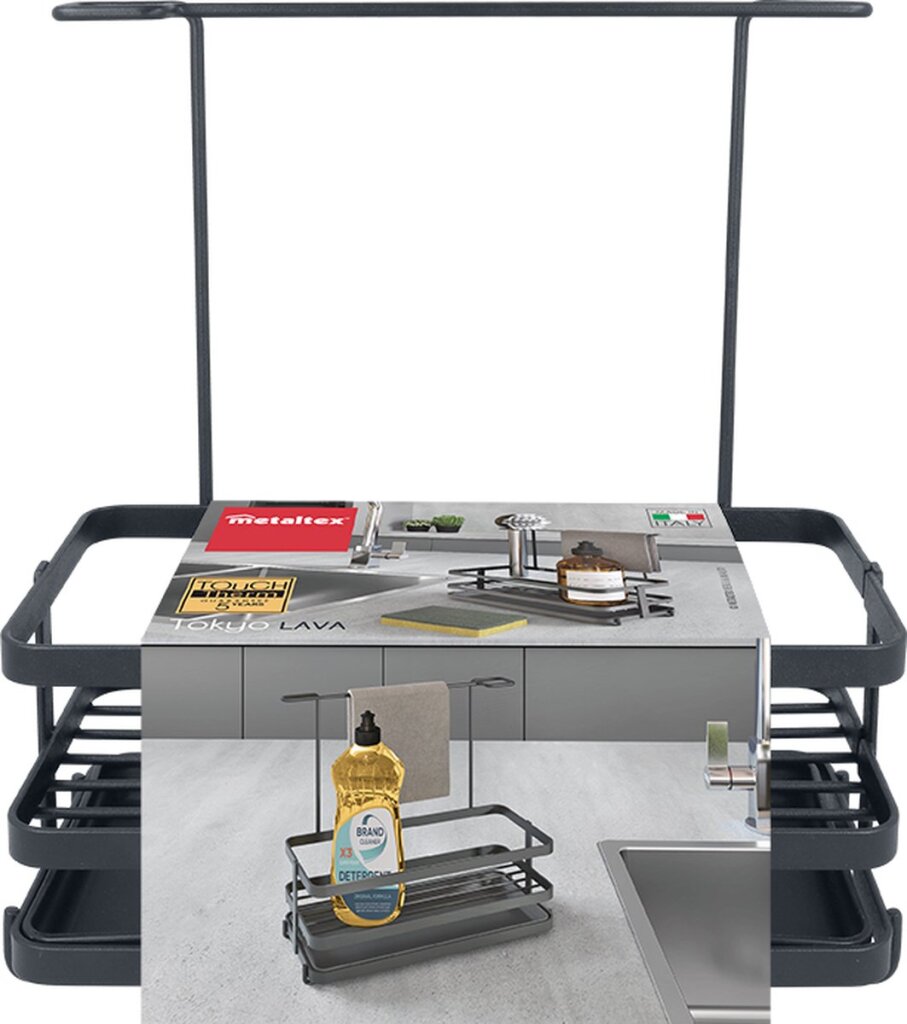 Tomado-metaltex tokyo line organiseur lave touchtherm noir