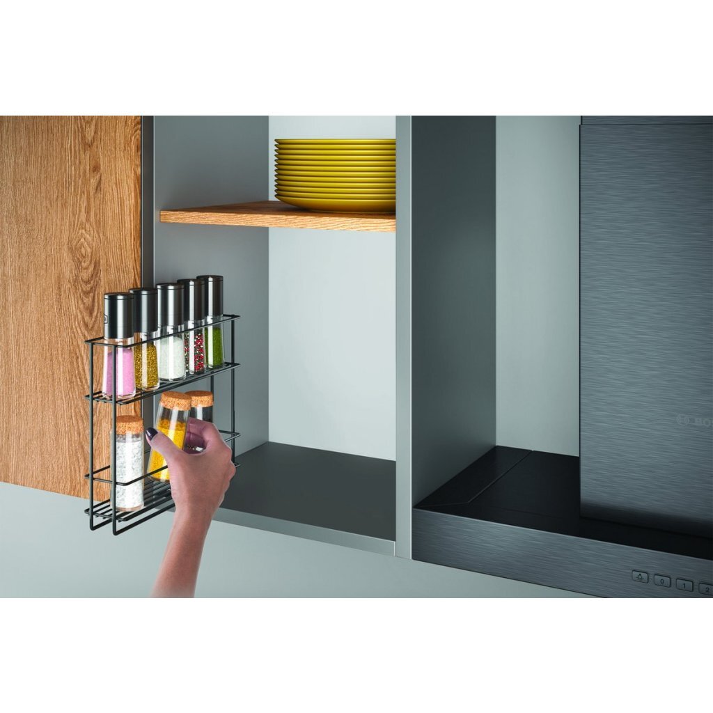 Étagère à épices extensible Metaltex noir