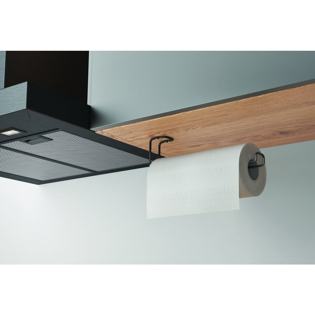 Metaltex porte-rouleau de cuisine suspendu 30x3x10 cm noir