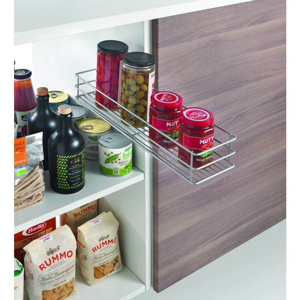 Metaltex panier coulissant de cuisine intelligente 12x42x7 cm argent