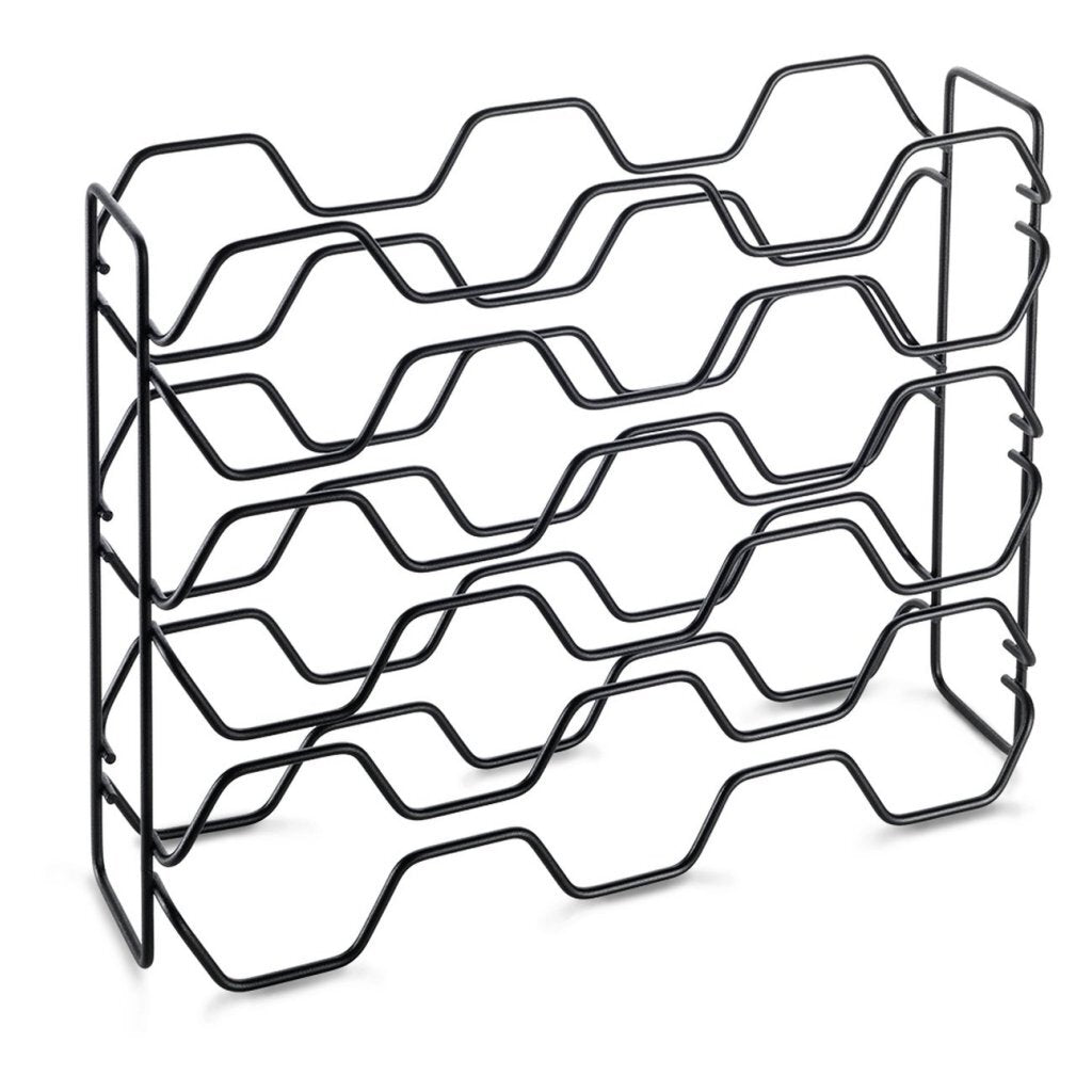 Metaltex casier à vin hexagone pour 15 bouteilles 43x12x34 noir