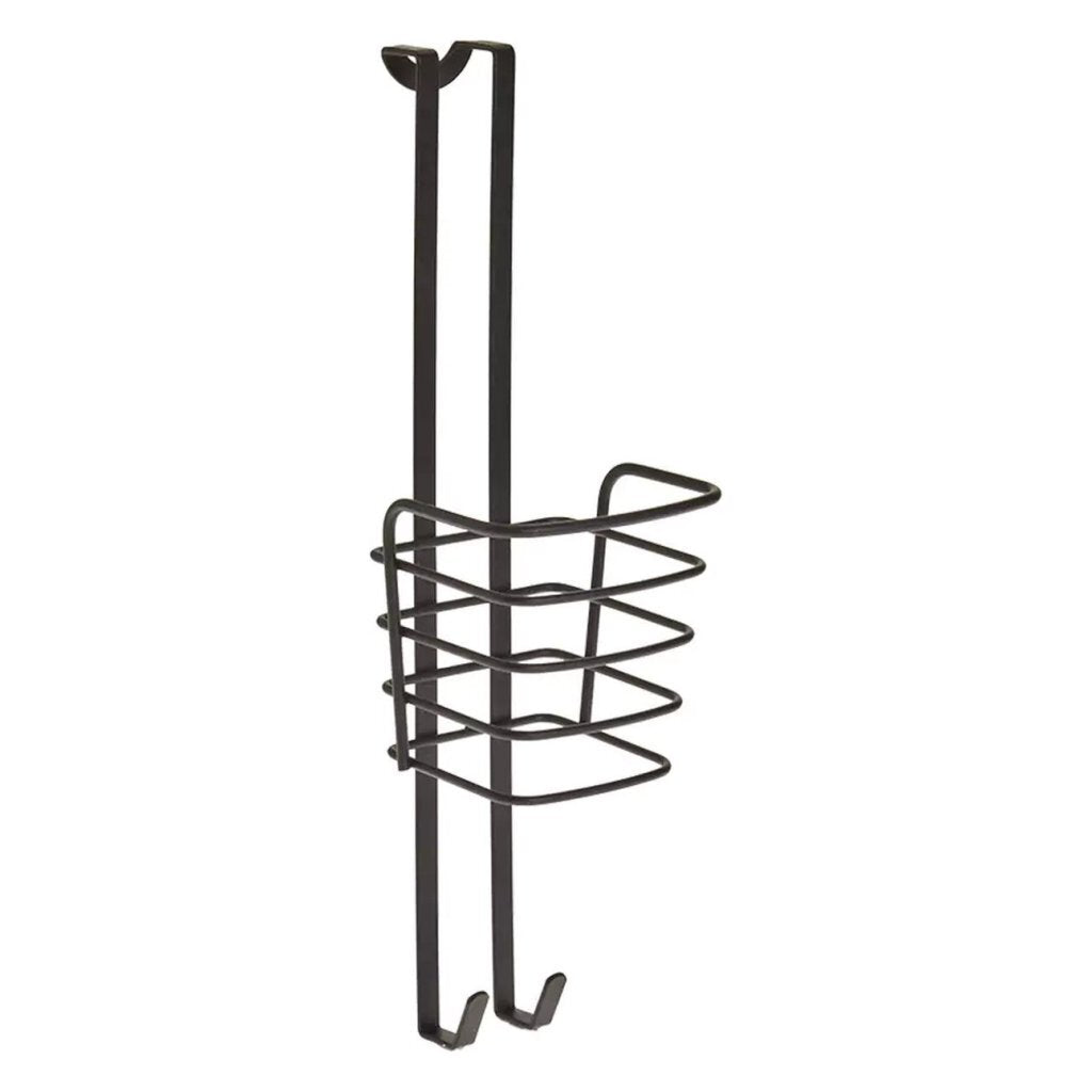 Metaltex support pour sèche-cheveux 11x12x37 cm noir