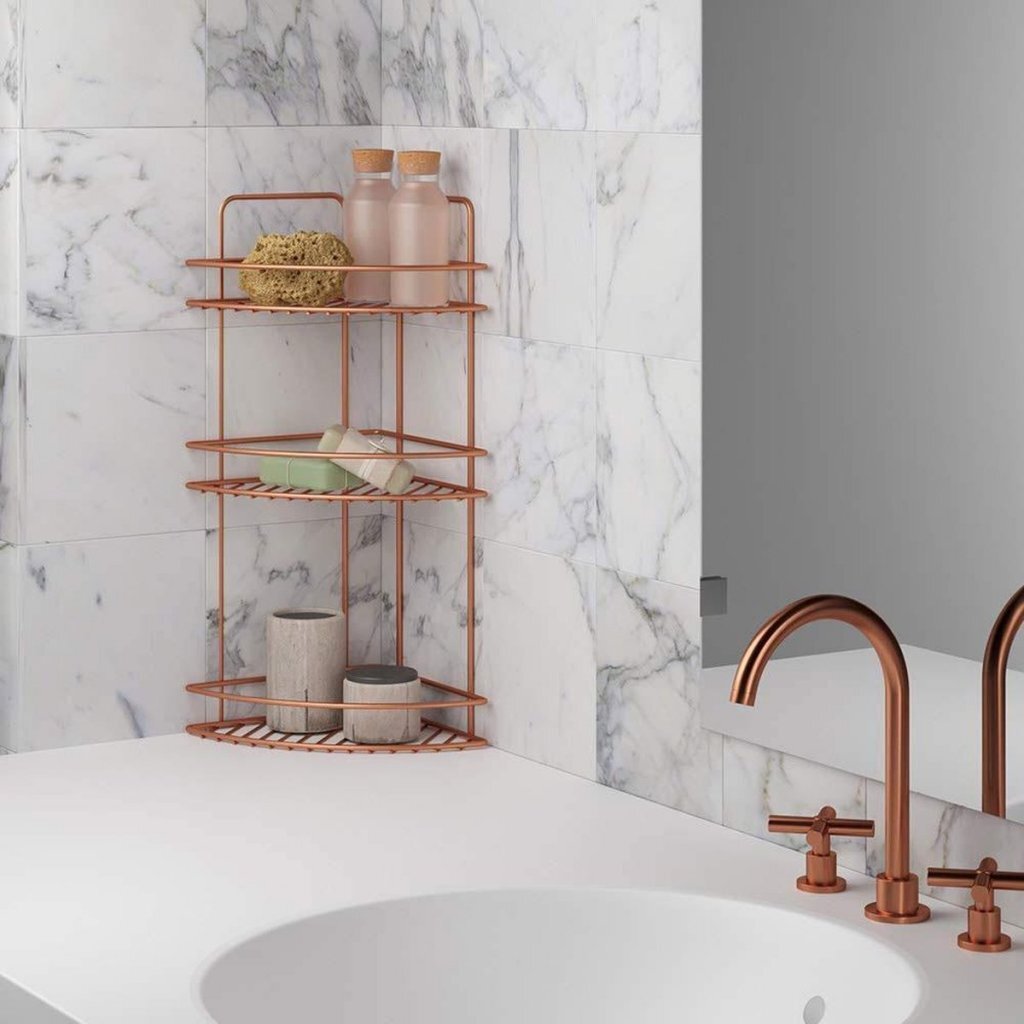 Douche metaltex 3 étages 26x13x53 cm cuivre