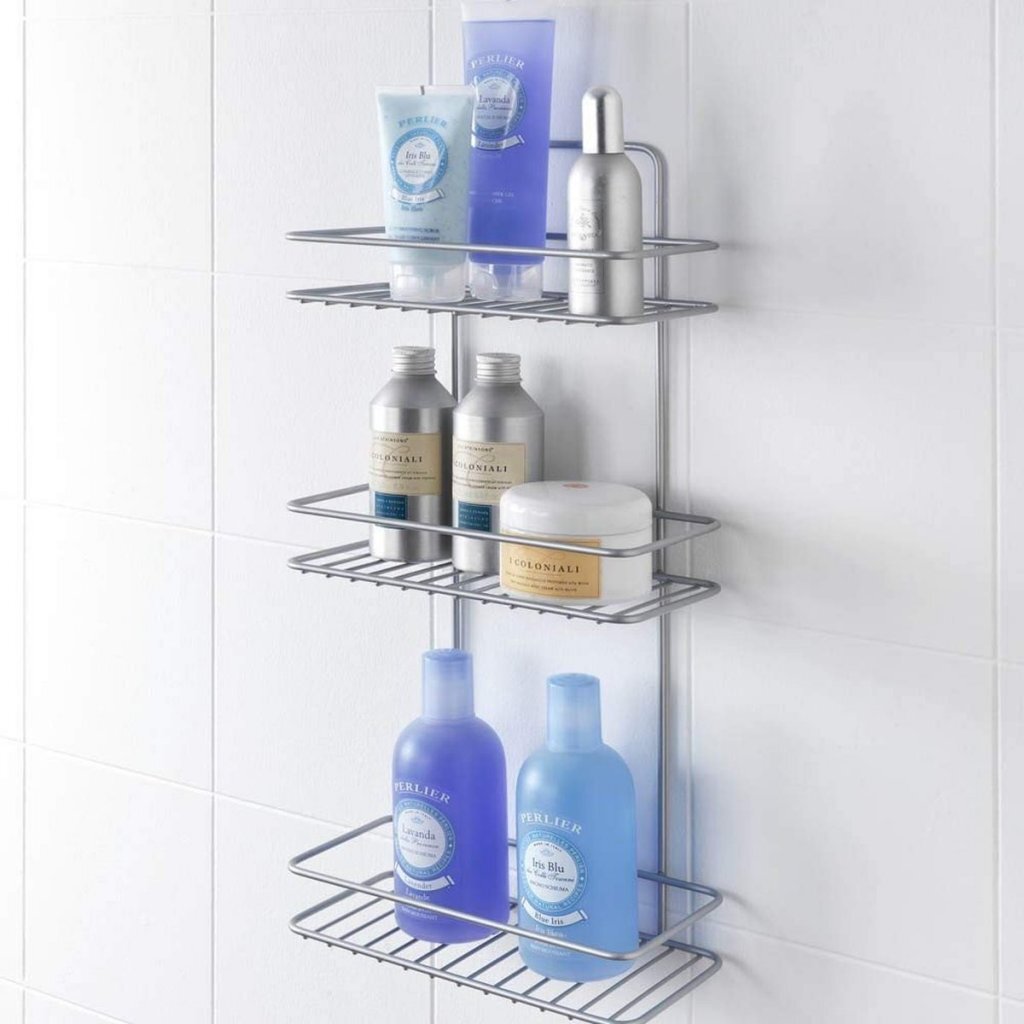 Metaltex support de douche reflex 3 niveaux 23x13x57 cm argent