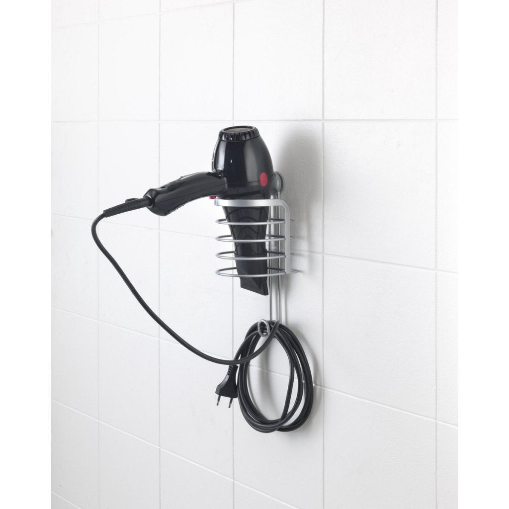 Metaltex viva support pour sèche-cheveux 10x10x25 cm argent