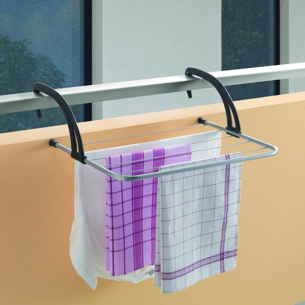 Metaltex favonio radiateur balcon étendoir 3 m ligne de séchage argent noir