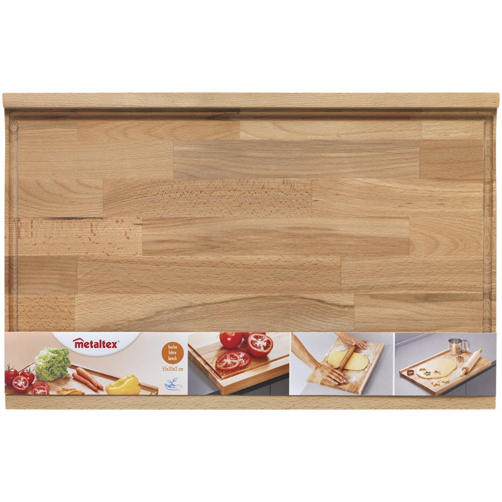 Planche en bois de hêtre Metaltex 55x35x2 cm