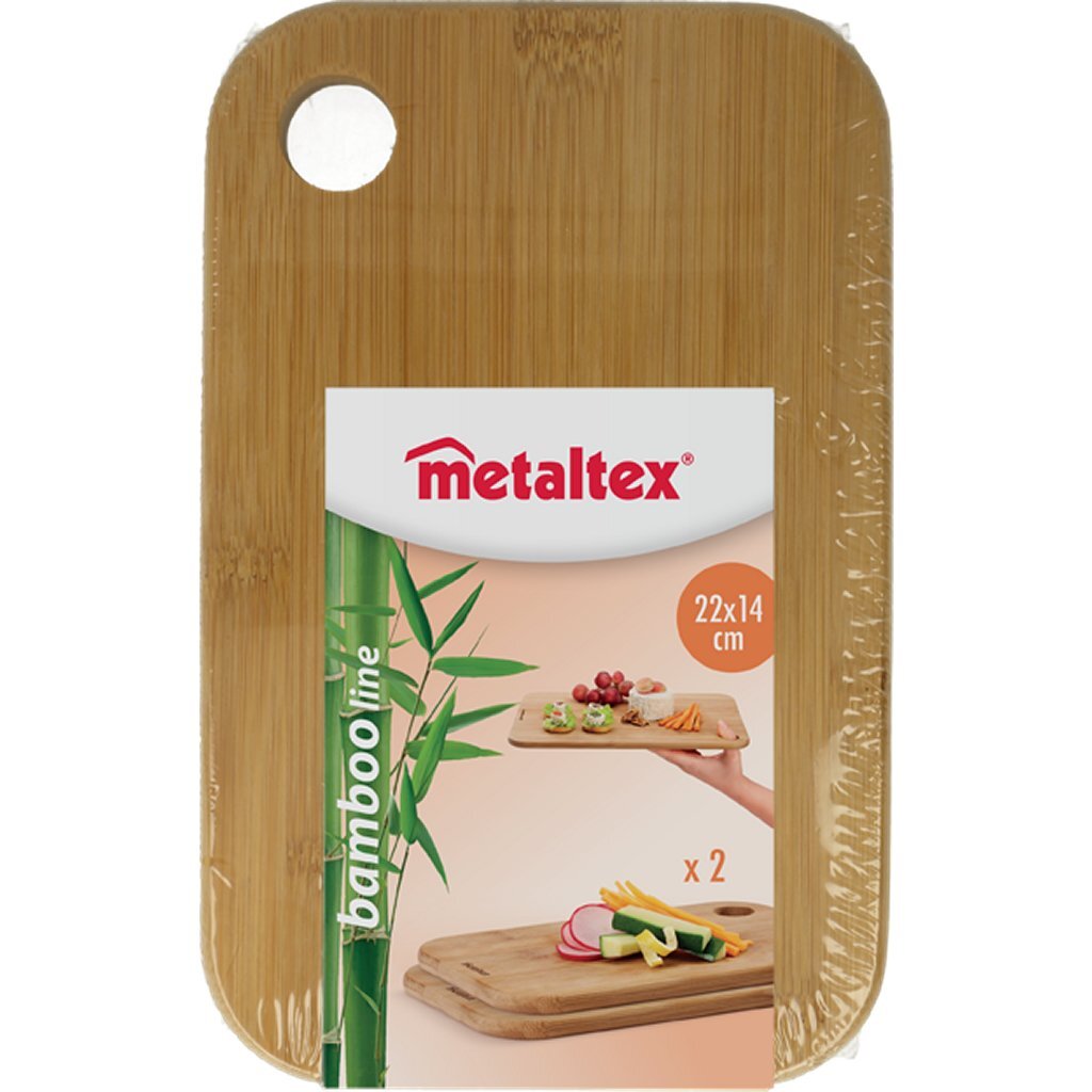 Planches de bambou Metaltex 22x14x1 cm 2 pièces