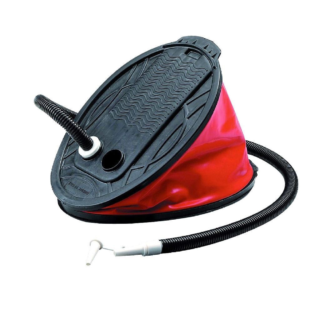 Pompe à pied à soufflet 5l noir rouge