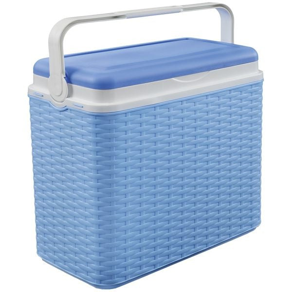 Glacière Basic rotin bleu 24l