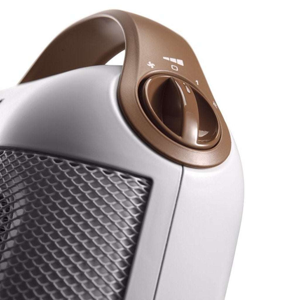 Delonghi hfx30c18.iw radiateur céramique blanc marron