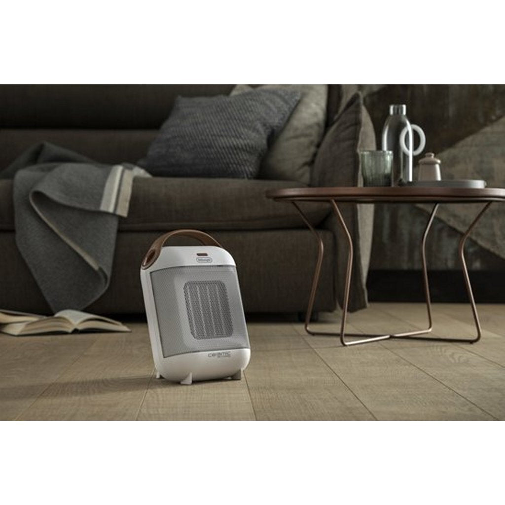 Delonghi hfx30c18.iw radiateur céramique blanc marron