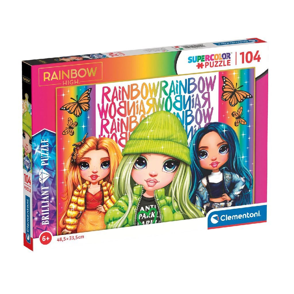 Clementoni puzzle supercolor arc-en-ciel haut 104 pièces
