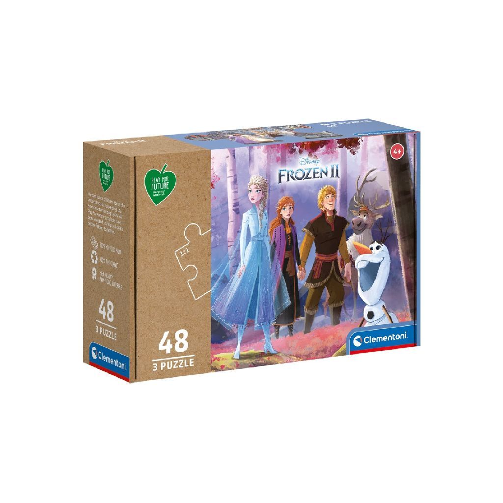 Clementoni Play for Future Puzzle La Reine des Neiges, 3x48 pièces.