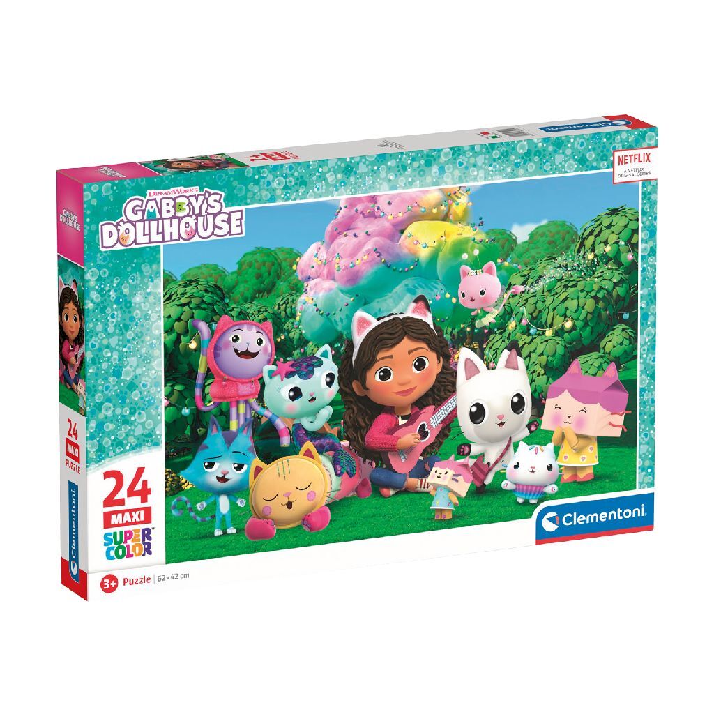 Clementoni supercolor puzzle gabbys maison de poupée 24 maxi pièces