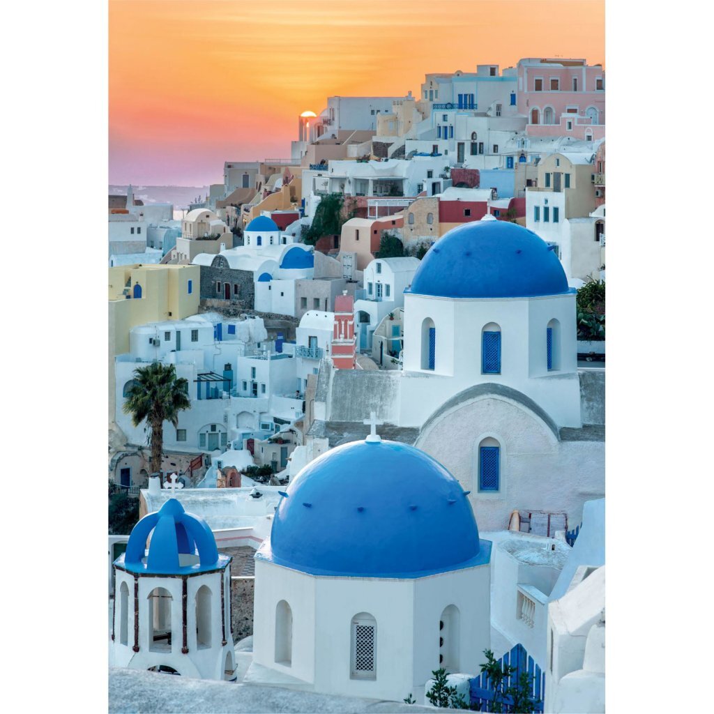 Puzzle de collection Clementoni haute qualité + affiche Santorin 1000 pièces
