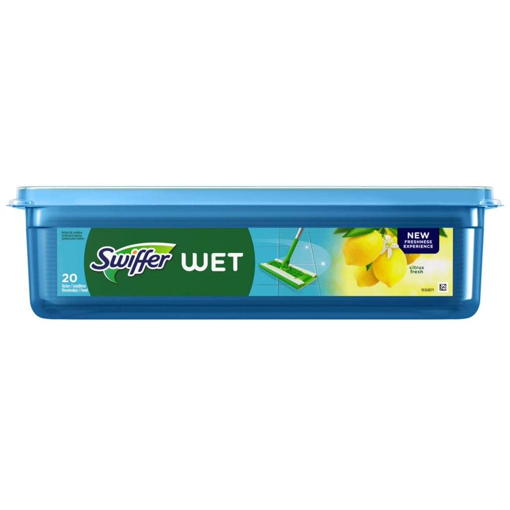Swiffer lingettes humides pour sols parfum citron 20 pièces