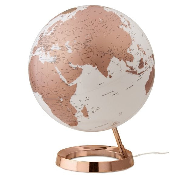 Atmosphère nr-0331f7nu-gb globe cuivre brillant diamètre 30cm socle plastique anglais