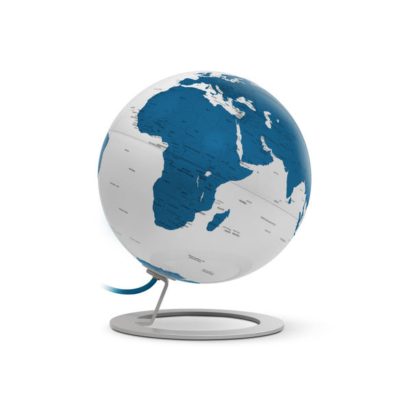 Atmosphère nr-0324igwb-gb globe iglobe bleu clair diamètre 25cm métal chrome bleu