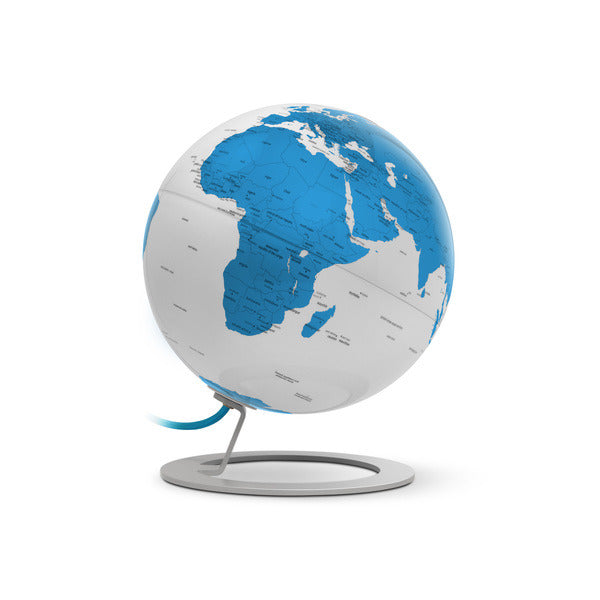 Atmosphère nr-0324igwt-gb globe iglobe turquoise clair diamètre 25 cm métal chromé