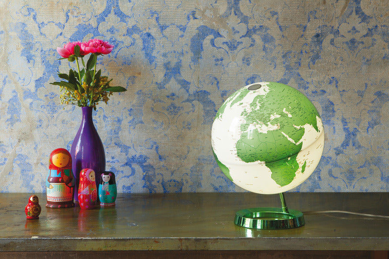Atmosphère nr-0331f7n4-gb globe vert vif vif diamètre 30 cm socle en plastique avec éclairage