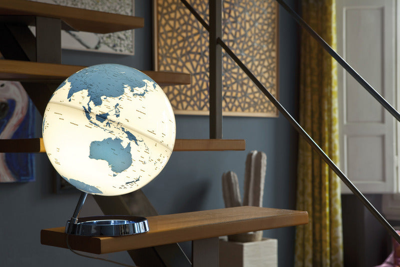Atmosphère Atmosphère NR-0331F7N5-GB Globe Bleu Chaud Brillant Base en Plastique de 30 cm de diamètre avec éclairage
