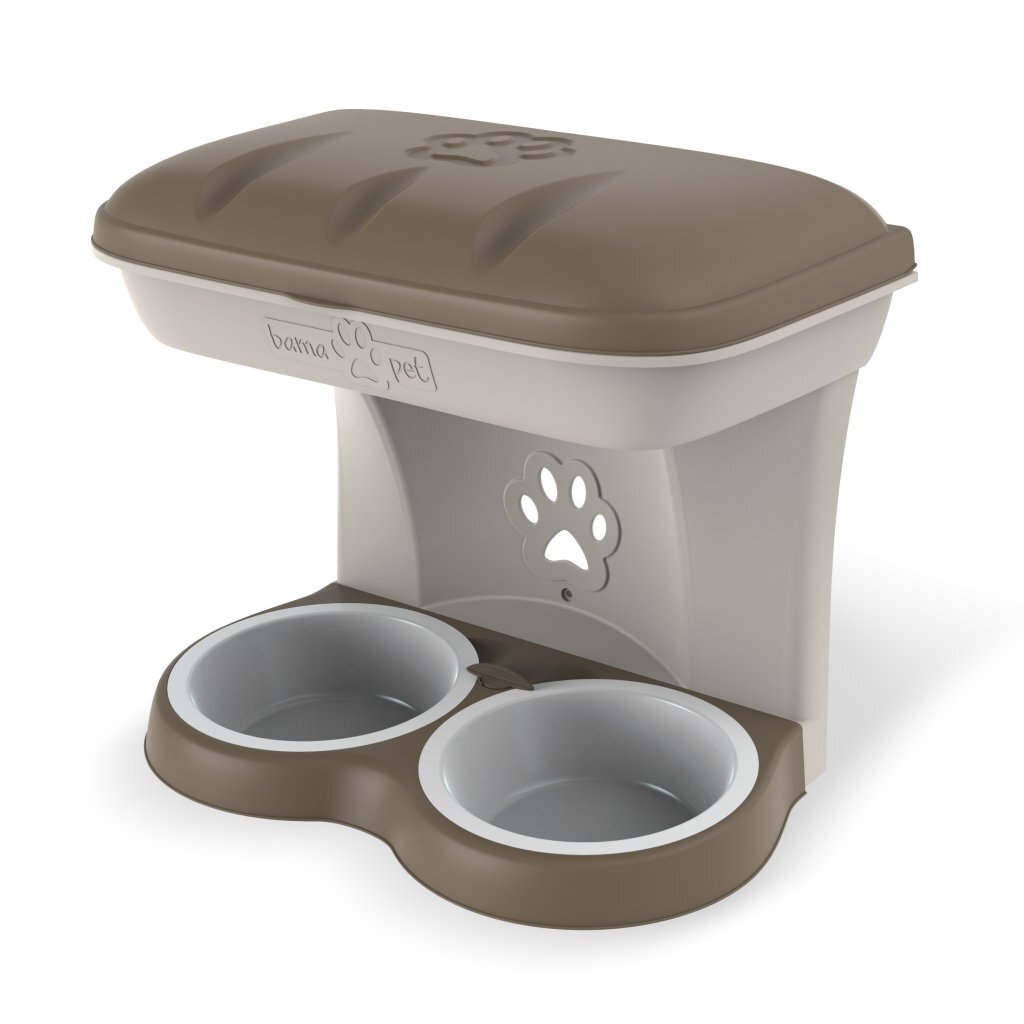 Bama gamelle de nourriture pour chien 48x27x42 cm taupe