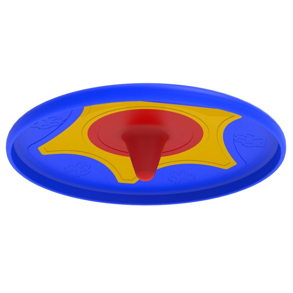 Bama pet trotto disque jouet pour chien 24,5x4,5 cm bleu jaune rouge