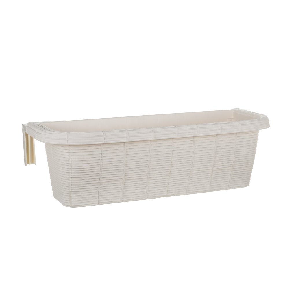 Jardinière de balcon à fleurs Bama fioriera 60x20x18,5 cm blanc