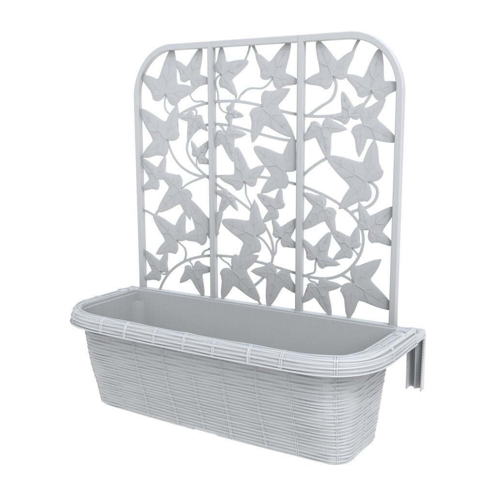 Bama fioriera jardinières de balcon intimité 60x22x64 cm 2 pièces blanc