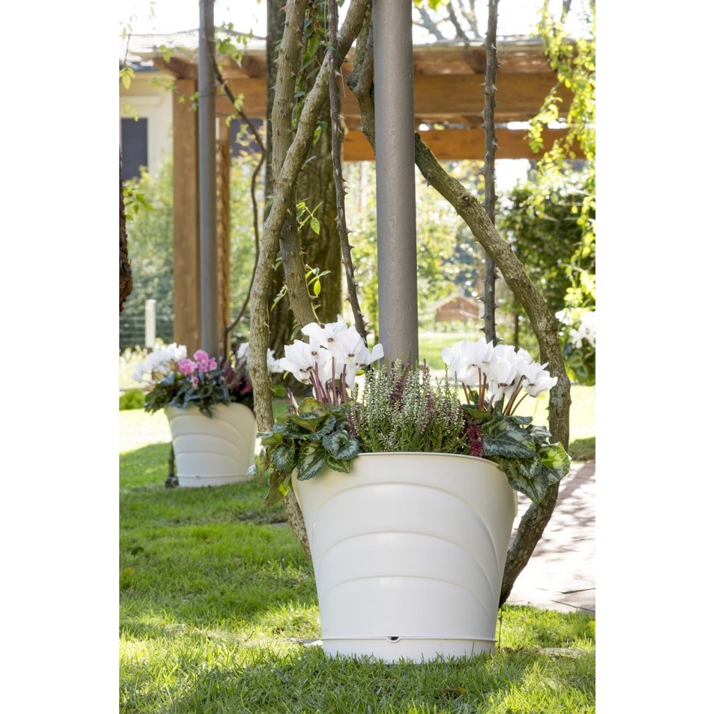 Bama tulipano pot de fleur 5l 34,5x19x30 cm 4 pièces blanc