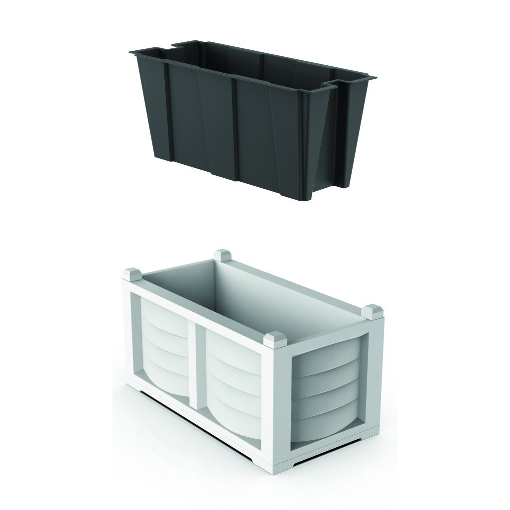Bama kit jardinière arredo 80x42,5x42 cm blanc