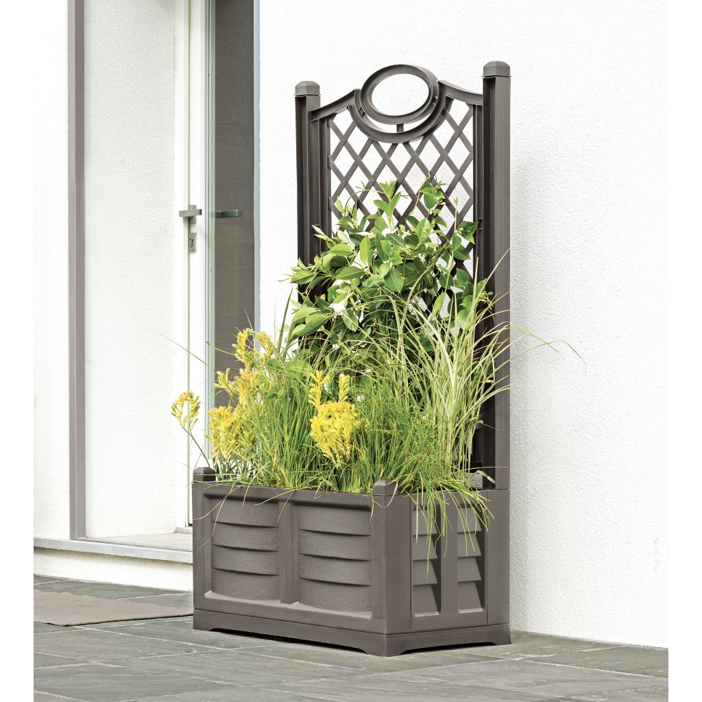 Bac à fleurs séparé Bama fioriera 80x42,5x150 cm taupe