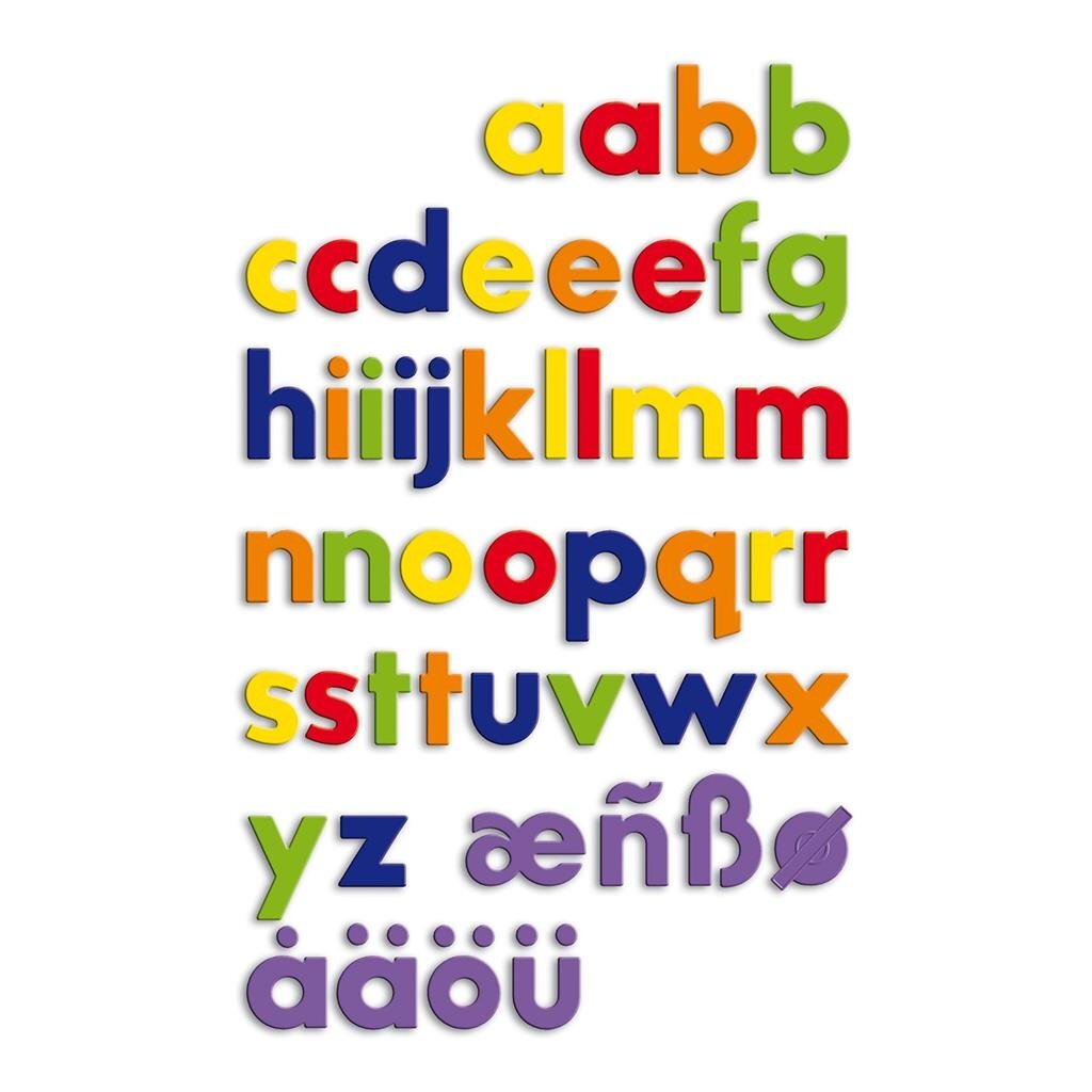 Aimants ABC minuscules Quercetti, 48 pièces.