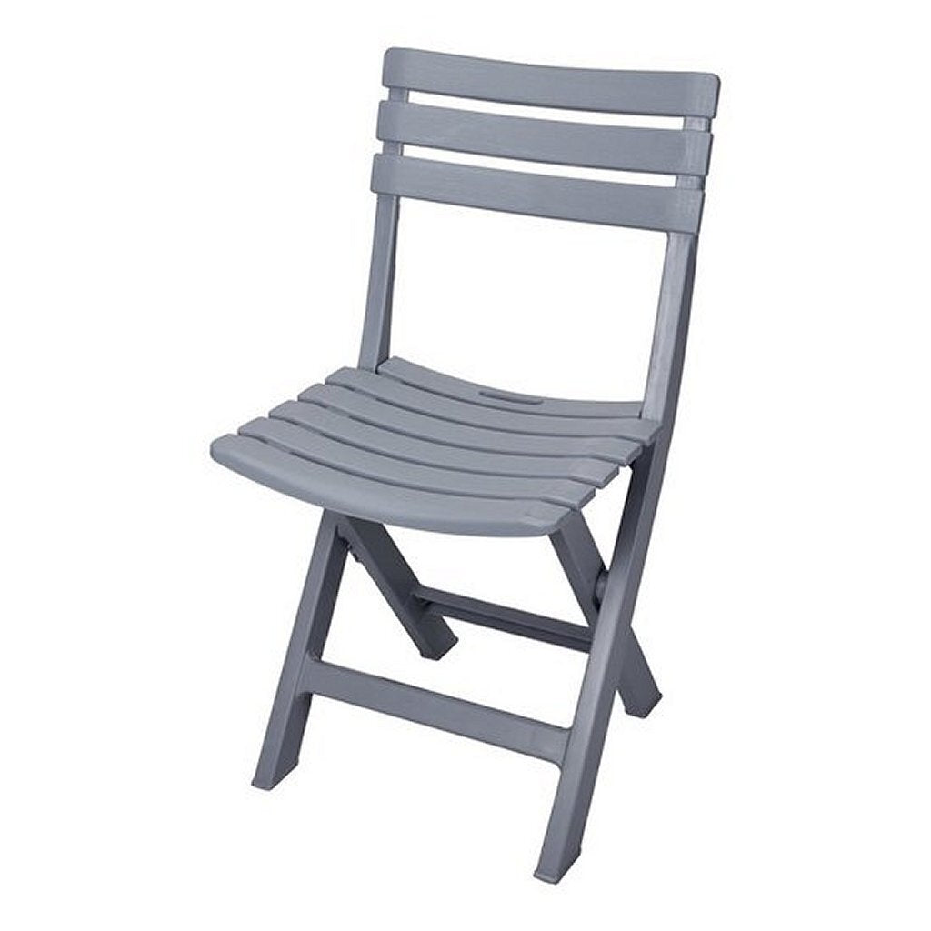 Chaise pliable en plastique Komodo Basic bleu gris
