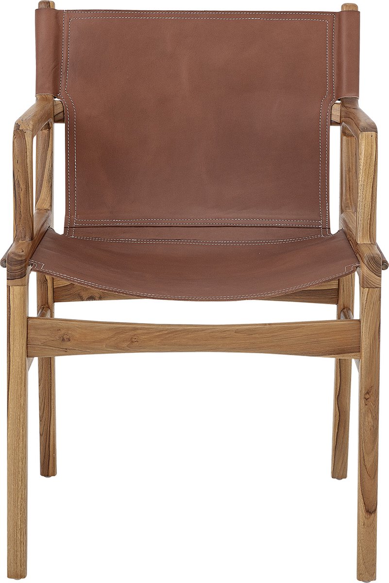 Bloomingville - chaise longue ollie - marron - cuir