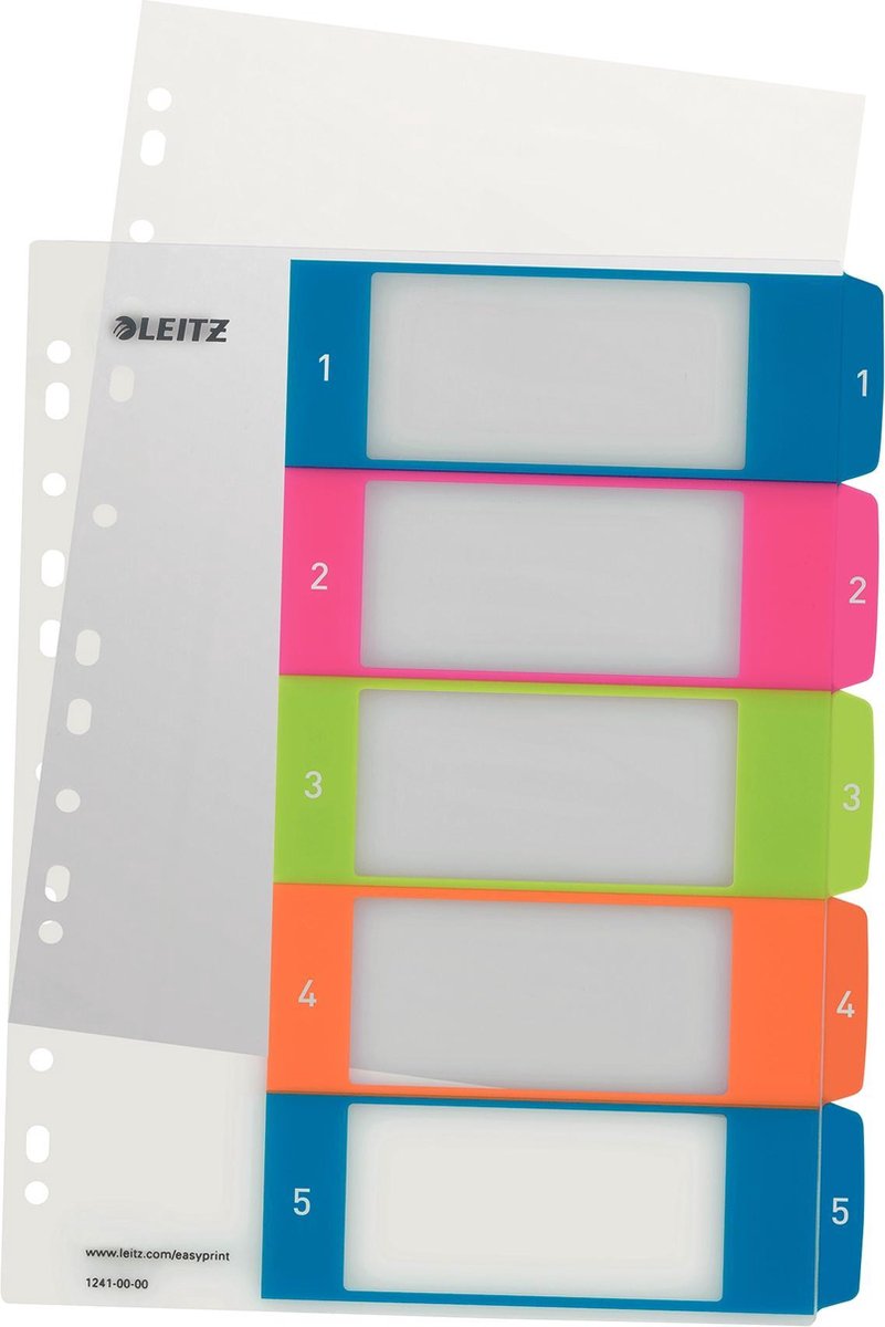 Index imprimable Leitz wow - onglets 1-5