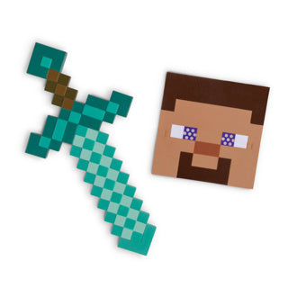 Déguisement minecraft (mojang), set masque épée minecraft, taille unique enfant